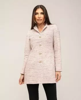 Женская куртка с воротником-воронкой и застежкой на пуговицы Fsh, розовый