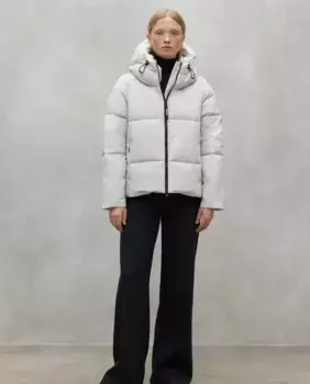 Женская куртка с застежкой-молнией и регулировкой шнурком на капюшоне Ecoalf, белый