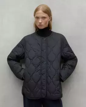 Женская куртка с застежкой на пуговицы и круглым вырезом Ecoalf, темно-серый