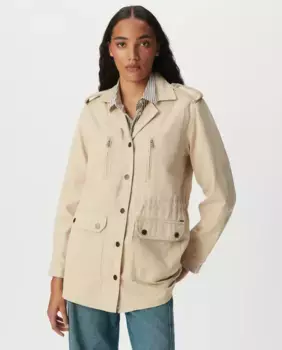 Женская куртка-сафари с карманами IKKS, бежевый