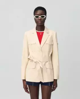 Женская куртка-сафари с поясом Claudie Pierlot, бежевый