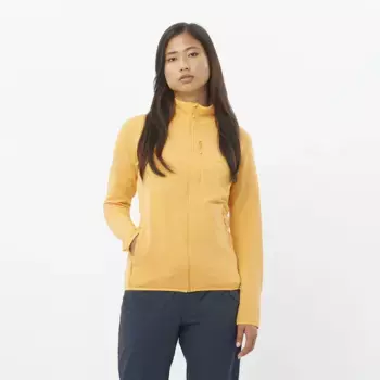 Женская куртка Salomon Essential Lightwarm с застежкой-молнией на всю длину, оранжевый