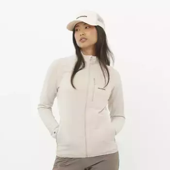 Женская куртка Salomon Essential Lightwarm с застежкой-молнией на всю длину, коричневый