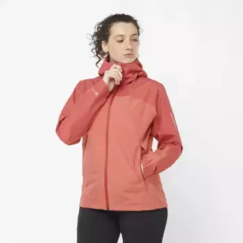 Женская куртка Salomon Outline GTX 2.5L Jkt W Shell, коралловый