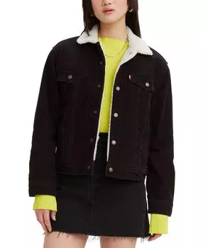 Женская куртка trucker из хлопка ex-boyfriend с подкладкой из искусственной шерпы Levi's, мульти