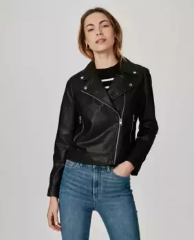 Женская куртка в байкерском стиле Jack & Jones, черный