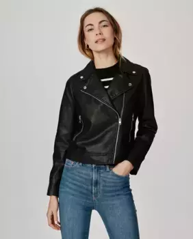 Женская куртка в байкерском стиле Jack & Jones, черный
