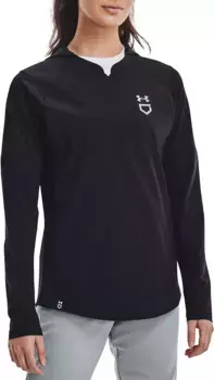 Женская куртка в клетку для софтбола Under Armour, черный