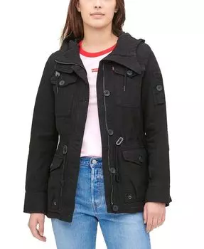Женская куртка в стиле милитари с капюшоном Levi's, черный