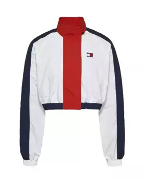 Женская куртка-ветровка с цветными блоками Tommy Jeans, белый