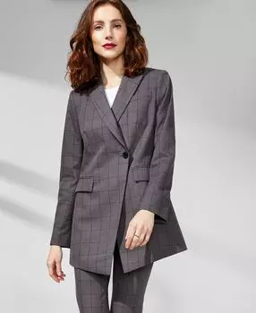 Женская куртка windowpane на одной пуговице Calvin Klein, мульти