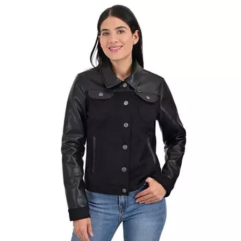 Женская куртка Wrangler из искусственной кожи Trucker, черный