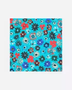 Женская квадратная шаль с цветочным принтом Bimba y Lola, синий