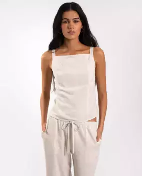 Женская льняная блузка с бантами на спине The-Are, розовый