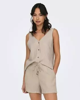 Женская льняная майка Jdy, бежевый