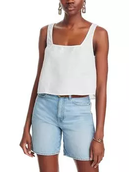 Женская льняная майка с квадратным вырезом Bella Dahl, белый