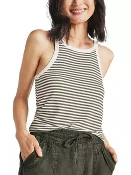Женская льняная полосатая майка Splendid, цвет olive stripe