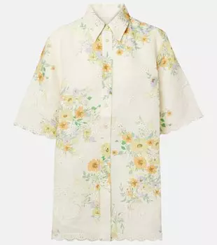 Женская льняная рубашка Juliette с цветочным принтом Almais, кремовый