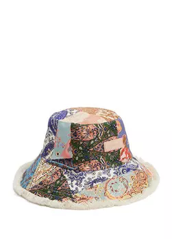 Женская льняная шляпа с цветными блоками и этническим рисунком Zimmermann