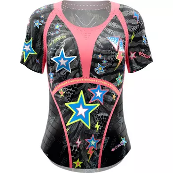 Женская лазерная футболка Crazy, черный