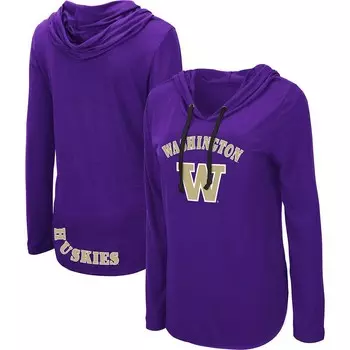 Женская легкая футболка с капюшоном и длинными рукавами Colosseum Purple Washington Huskies My Lover, цвет Wsh Purple