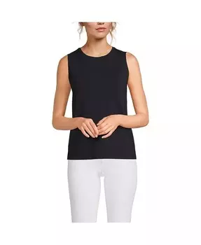 Женская легкая майка из джерси Lands' End, черный