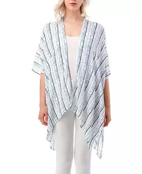 Женская легкая накидка-кимоно в полоску Marcus Adler, синий