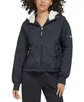 Женская легкая стеганая куртка с капюшоном Tommy Hilfiger, черный