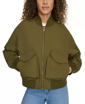 Женская легкая технологичная куртка-бомбер Levi's, зеленый