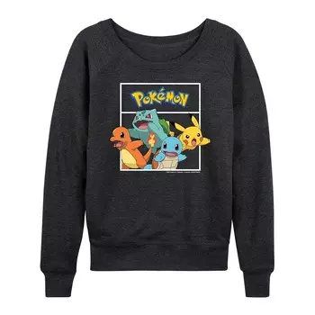 Женская легкая толстовка из френч-терри с изображением покемонов Pokemon Team Pokemon Licensed Character, цвет Heather Charcoal