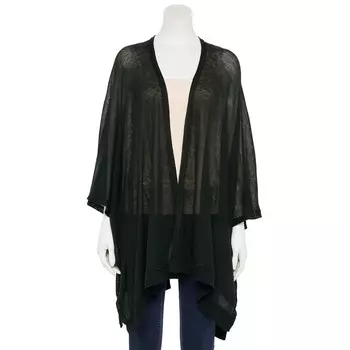 Женская легкая трикотажная рубашка в рубчик Nine West Ruana, черный