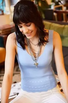 Женская летняя трикотажная блузка с шестью отверстиями спереди и сзади, V-образным вырезом Olalook, синий