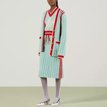 Женская майка Adidas Originals X Gucci, светло-голубой