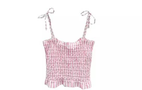 Женская майка Chanel, бледно-розовый