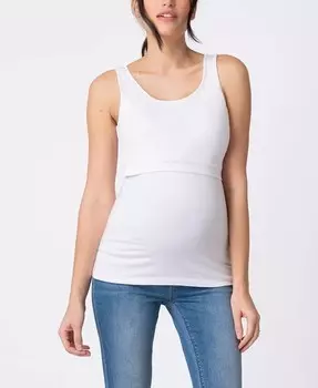 Женская майка для беременных и кормящих мам Seraphine, белый