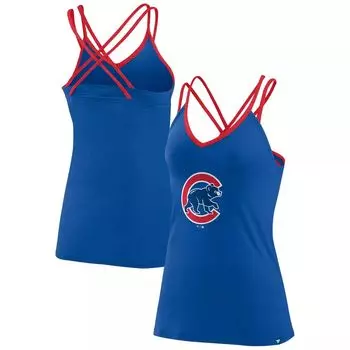 Женская майка Fanatics Royal Chicago Cubs Barrel It Up с V-образным вырезом и перекрестной спиной Fanatics