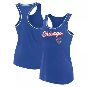 Женская майка Fanatics с фирменным логотипом Royal Chicago Cubs и логотипом Racerback Fanatics
