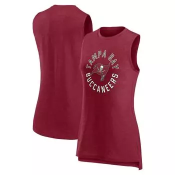Женская майка Fanatics с логотипом Heather Red Tampa Bay Buccaneers What Goes Вокруг майки Fanatics