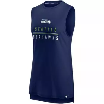 Женская майка Fanatics темно-синего цвета с логотипом College Seattle Seahawks True Contender Fanatics
