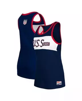 Женская майка-гонщик из джерси 5th Ocean Navy USWNT Throwback New Era, синий