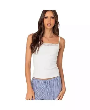 Женская майка Gretchen с кружевной отделкой Edikted, белый