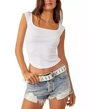 Женская майка Hummingbird с квадратным вырезом Free People, слоновая кость