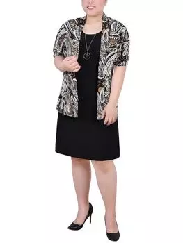 Женская майка-карандаш с лифом Plus Shell NY Collection, черный