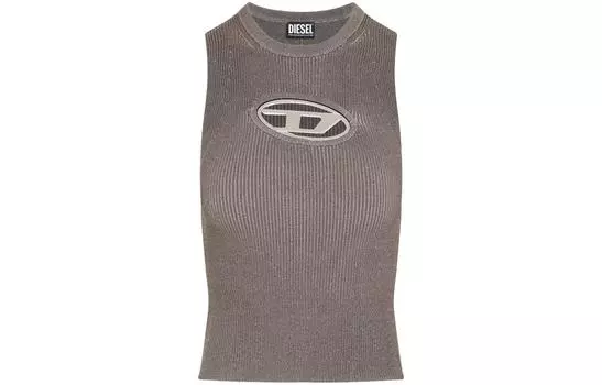 Женская майка-комбинезон OVAL-D серии FW22 цвета умбра DIESEL, Umber