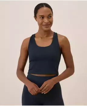 Женская майка-кроп на каждый день из органического хлопка On the Go-To Pact, синий