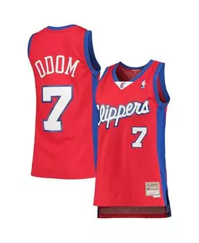 Женская майка Lamar Odom Red LA Clippers 2000-01 Hardwood Classics Swingman Mitchell & Ness, красный