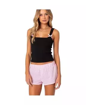 Женская майка Lola в рубчик Edikted, черный