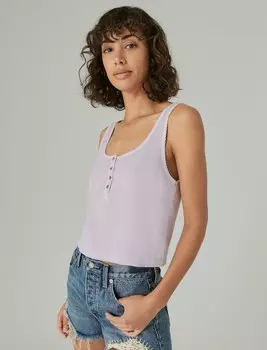 Женская майка Lucky Brand для мальчика вафельного цвета, цвет Light Purple