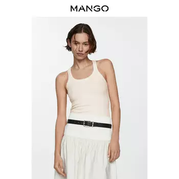 Женская майка Mango на тонких бретельках, синий