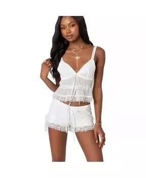 Женская майка Marielle с прозрачной лентой Edikted, белый